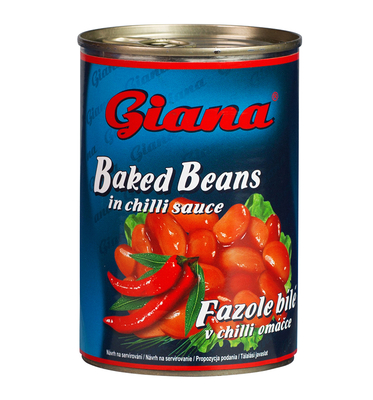White Baked Beans in Chilli Sauce, 425ml